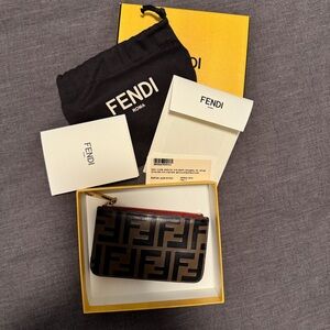Fendi logo Key Case Pouch | wallet | card holder| Good Condition